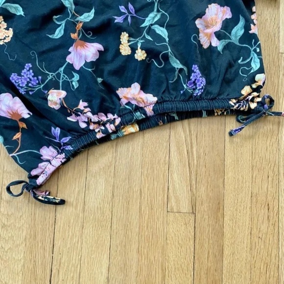 H&M Floral "Endless Dreams" Drawstring Cropped T-Shirt – Girls Size 12/14 - Picture 6 of 7